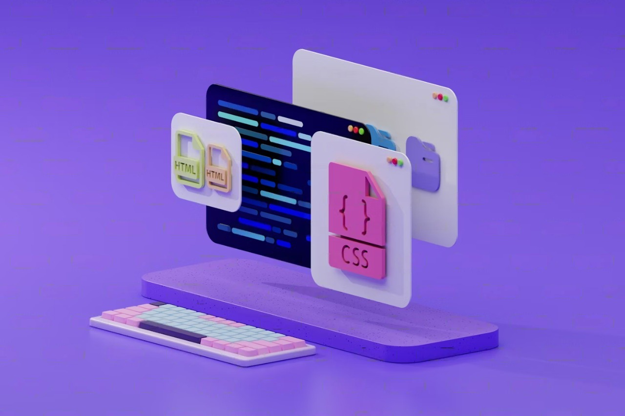 Web development technologies illustration